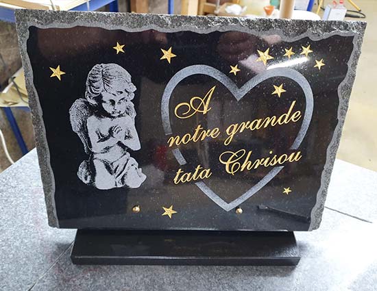 Plaque funéraire personnalisée