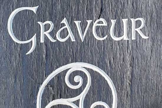 Ardoise gravée